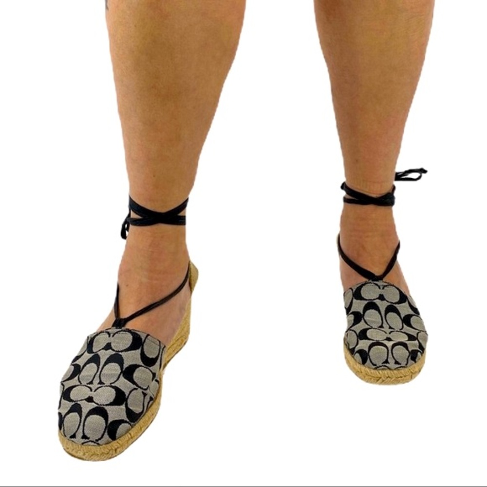 Coach Lace Up BRITTNEY Espadrille Wedges